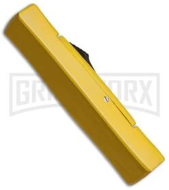AKC Minion Concord Yellow OTF Automatic Knife - Satin Plain 4 AKC Minion Concord Yellow OTF Automatic Knife - Satin Plain -Knivesand Tools Shop akc minion satin flat yellow BHQ 36365 dl side large