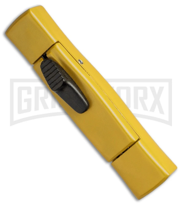 AKC Minion Concord Yellow OTF Automatic Knife - Satin Plain AKC Minion Concord Yellow OTF Automatic Knife - Satin Plain -Knivesand Tools Shop akc minion satin flat yellow BHQ 36365 dl spine large