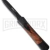 AKC Concord Briar Wood OTF Automatic Knife - Dagger Black Plain 2 AKC Concord Briar Wood OTF Automatic Knife - Dagger Black Plain -Knivesand Tools Shop akc otf concord 4 large