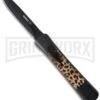 AKC Concord Leopard OTF Automatic Knife - Dagger Black Plain -Knivesand Tools Shop akc otf concord 6 large