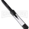AKC Concord Black/White OTF Automatic Knife - Dagger Black Plain -Knivesand Tools Shop akc otf concord white scale large