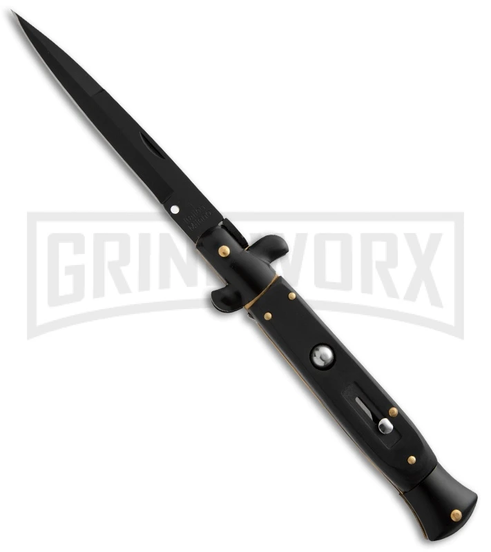 9" Anomaly Stiletto Tactical Black Automatic Knife - Bayonet 9" Anomaly Stiletto Tactical Black Automatic Knife - Bayonet -Knivesand Tools Shop anomaly stiletto a155kbbk black auto large