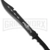 United Cutlery Black Legion Jungle Hunter Machete Fixed Blade Knife - Black Plain
