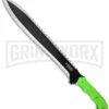 Wartech Biohazard Zombie Wilderness Green Machete - Black Plain -Knivesand Tools Shop bladeplay zombie machete h 1315 large