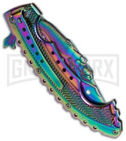 Boker Magnum Rainbow Mermaid Folding Knife - Spectrum Plain -Knivesand Tools Shop boker magnum 01lg318 cm side large