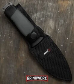 Boker Plus 02BO004 Outdoorsman Fixed Blade Knife - Gray Plain -Knivesand Tools Shop boker plus 02bo004 cm sheath front large