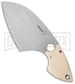 Boker Plus SanYouGo White Fixed Blade Knife - Satin Plain