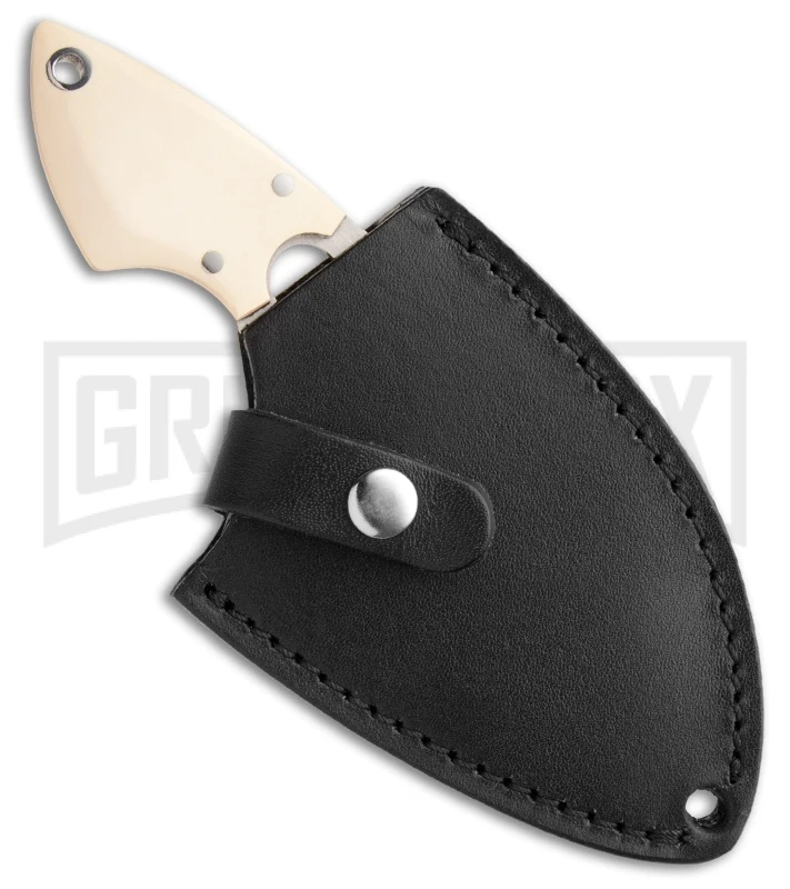 Boker Plus SanYouGo White Fixed Blade Knife - Satin Plain Boker Plus SanYouGo White Fixed Blade Knife - Satin Plain -Knivesand Tools Shop boker plus sanyougo white micarta 03bo052 sheath large