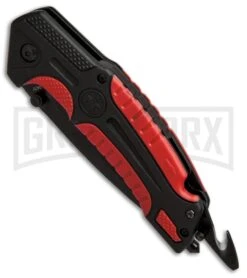 Boker Plus Savior 1 Red Liner Lock Knife - Black Plain 4 Boker Plus Savior 1 Red Liner Lock Knife - Black Plain -Knivesand Tools Shop boker plus savior 1 black red 01BO320 BHQ 36334 er hook large