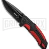 Boker Plus Savior 1 Red Liner Lock Knife - Black Plain -Knivesand Tools Shop boker plus savior 1 black red 01BO320 BHQ 36334 er large