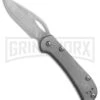 Buck Knives Buck Mini SpitFire Gray Folding Knife - Satin Plain -Knivesand Tools Shop buck knives mini spitfire 0726gys b 7800 large