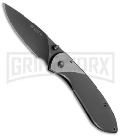 Buck Knives Buck Nobleman Gray Stainless Steel Folding Knife - Gray Plain