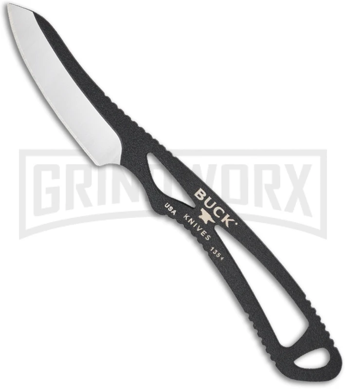 Buck PakLite Caper Fixed Blade Knife - Black Plain Buck Knives Buck PakLite Caper Fixed Blade Knife - Black Plain -Knivesand Tools Shop buck paklite caper 0135bks b cat 3353 large
