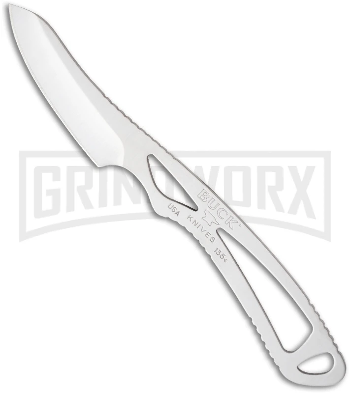 Buck PakLite Caper Fixed Blade Knife - Satin Plain Buck Knives Buck PakLite Caper Fixed Blade Knife - Satin Plain -Knivesand Tools Shop buck paklite caper 0135sss b cat 3304 large