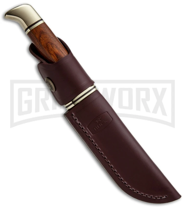 Buck Personal Dymondwood 118 Fixed Blade Knife - Satin Plain Buck Knives Buck Personal Dymondwood 118 Fixed Blade Knife - Satin Plain -Knivesand Tools Shop buck personal fixed satin plain 0118brs b sheath large