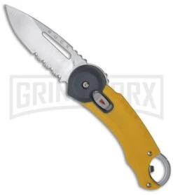 Buck Knives Buck Redpoint Yellow Folding Knife - Satin Serr