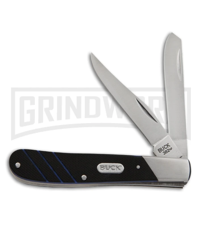 Buck Trapper Black G-10 Pocket Knife Buck Knives Buck Trapper Black G-10 Pocket Knife -Knivesand Tools Shop buck trapper 0382bks b large