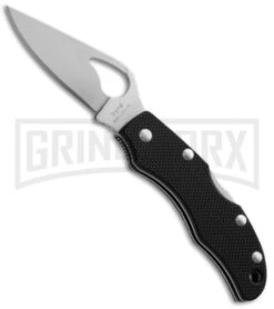 Byrd Finch2 Black G-10 Folding Knife - Satin Plain