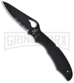 Byrd Cara Cara 2 Black Stainless Steel Folding Knife - Black Serr