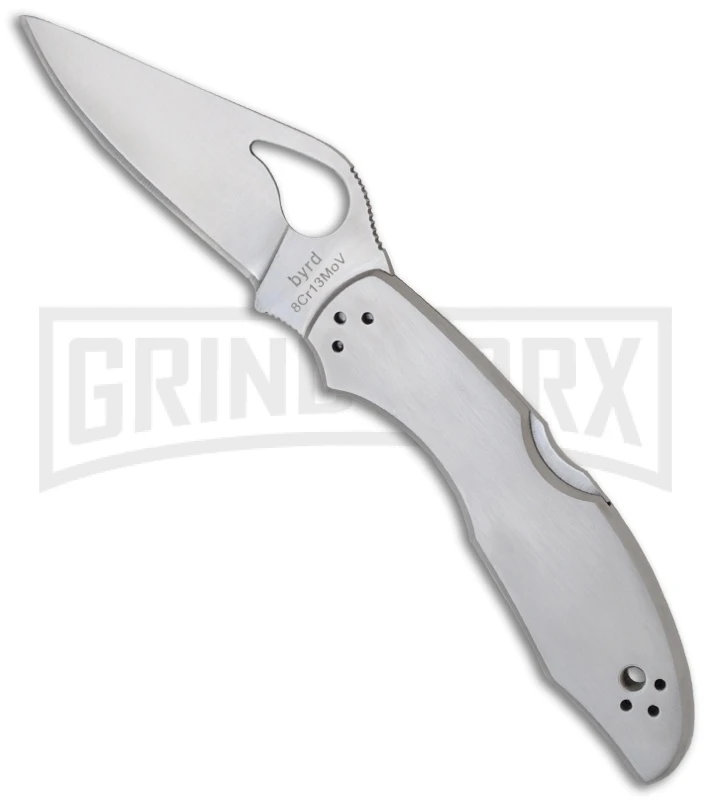 Byrd Meadowlark 2 Stainless Steel Folding Knife - Satin Plain Byrd Meadowlark 2 Stainless Steel Folding Knife - Satin Plain -Knivesand Tools Shop byrd meadowlark 2 ss p by04p2 large