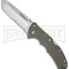 Cold Steel Code-4 Tanto Point Folding Knife - Satin Serr -Knivesand Tools Shop cold steel code 4 tanto half serr 58tpth satin folder large