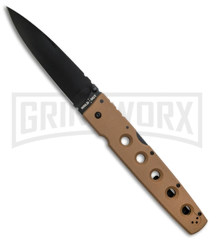 Cold Steel Hold Out I Coyote Tan Folding Knife - Black Plain Cold Steel Hold Out I Coyote Tan Folding Knife - Black Plain -Knivesand Tools Shop cold steel hold out 1 tri lock coyote tan G10 11HXVB BHQ 43908 er large