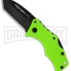 Cold Steel Micro Recon 1 Tanto Green Folding Knife - Black Plain -Knivesand Tools Shop cold steel micro recon 1 black green tanto 27tdtg large