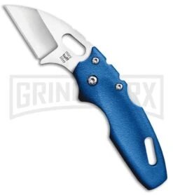 Cold Steel Mini Tuff Lite Blue Grivory Tri-Ad Lock Knife - Satin Plain