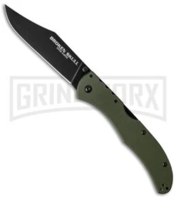 Cold Steel Broken Skull III OD Green G-10 Folding Knife - Black Plain