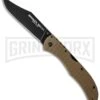 Cold Steel Broken Skull II Coyote Tan G-10 Folding Knife - Black Plain -Knivesand Tools Shop cold steel steve austin broken skulls ii 54sbb cm large