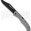 Cold Steel Broken Skull V Gray G-10 Folding Knife - Black Plain -Knivesand Tools Shop cold steel steve austin broken skulls v 54sbslv cm large