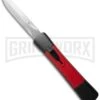 AKC Concord Black/Red OTF Automatic Knife - Dagger Satin Plain 1 AKC Concord Black/Red OTF Automatic Knife - Dagger Satin Plain -Knivesand Tools Shop concord black red insert polished d large