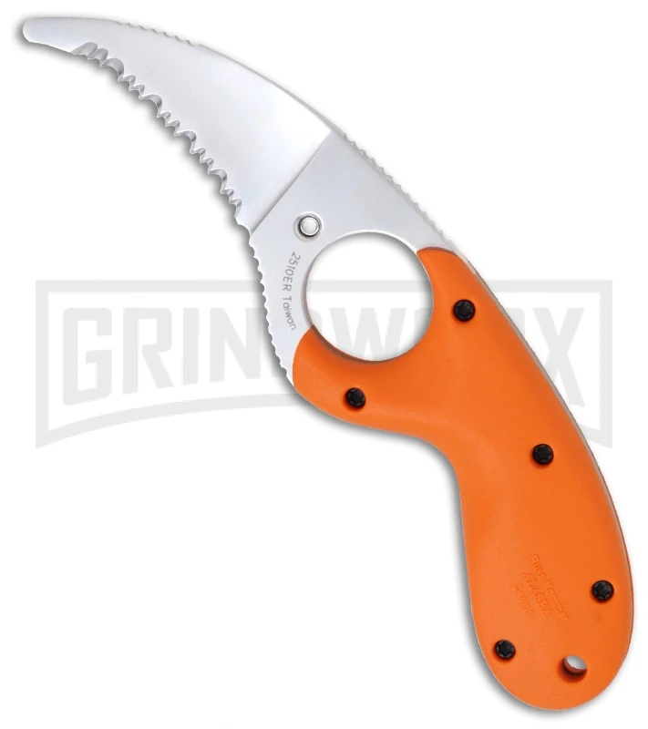 CRKT Kommer Orange Bear Claw Fixed Blade Knife - Satin Plain CRKT Kommer Orange Bear Claw Fixed Blade Knife - Satin Plain -Knivesand Tools Shop crkt 2510er orange bear claw large