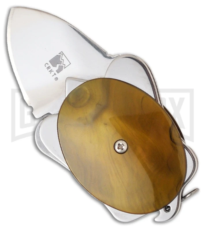 CRKT Ashworth Turtle Golden Brown Folding Knife - Polish Plain CRKT Ashworth Turtle Golden Brown Folding Knife - Polish Plain -Knivesand Tools Shop crkt 5910g ashworth turtle polished golden brown large