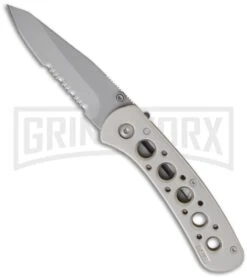 CRKT Mt. Rainier 14K Summit Series Folding Knife - Bead Blast Serr