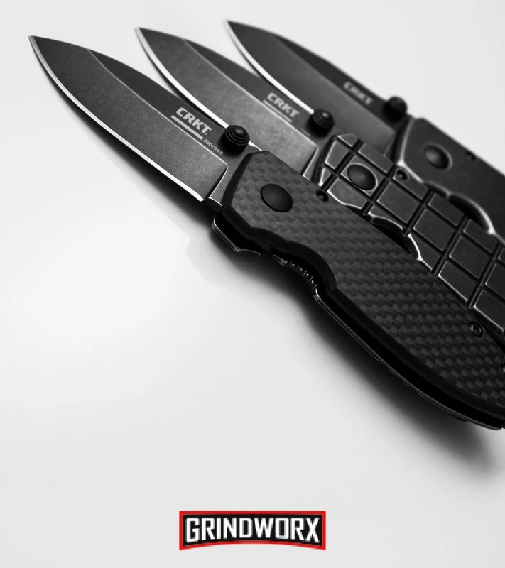 CRKT Squid Folding Knife - Black Stonewash Plain CRKT Squid Folding Knife - Black Stonewash Plain -Knivesand Tools Shop crkt burnley squid cf grid bsw white dl large