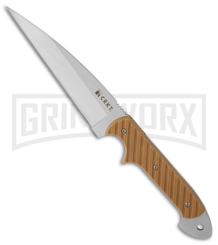 CRKT C/K Dragon Desert Tan Fixed Blade Knife - Satin Plain CRKT C/K Dragon Desert Tan Fixed Blade Knife - Satin Plain -Knivesand Tools Shop crkt fixed 2010d c k dragon large