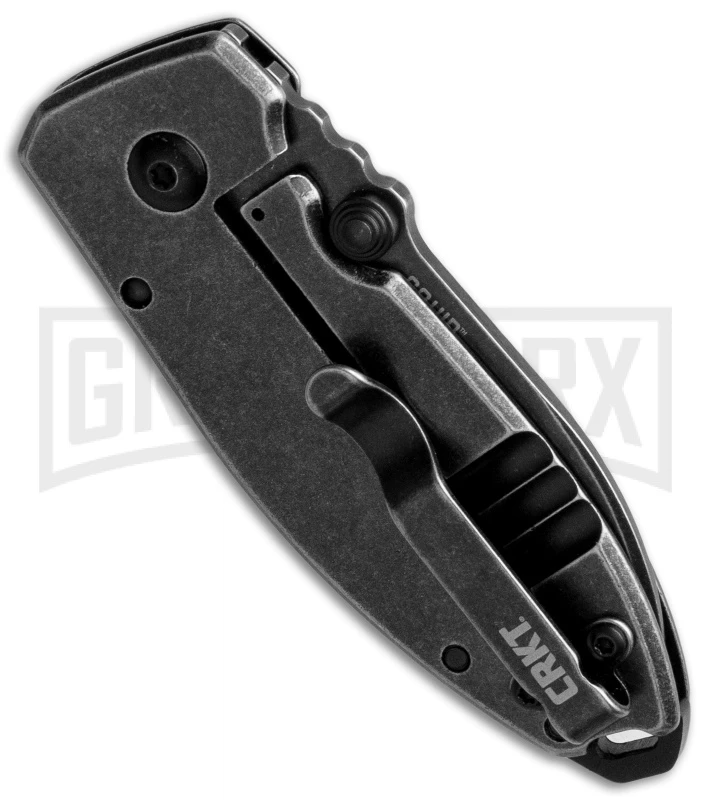 CRKT Squid Folding Knife - Black Stonewash Plain CRKT Squid Folding Knife - Black Stonewash Plain -Knivesand Tools Shop crkt squid black 2490ks side jm large