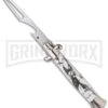 Frank B 8.5" Stiletto White Marble Automatic Bottle Opener 1 Frank B 8.5" Stiletto White Marble Automatic Bottle Opener -Knivesand Tools Shop frank b bottle opener 9in white marble large