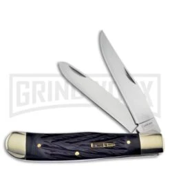 Frost Cutlery Caliber Trapper Black Pick Bone Pocket Knife