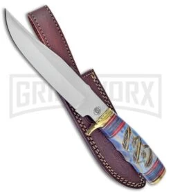 Frost Cutlery Chipaway Eagle Hunter Bowie Bone Fixed Blade Knife - Satin Plain