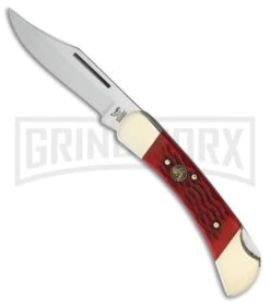 Frost Cutlery Hen & Rooster Spur Red Bone Lockback Knife