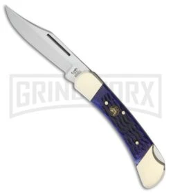 Frost Cutlery Hen & Rooster Spur Blue Bone Lockback Knife