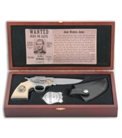 Frost Cutlery Jesse James White Manual Gun/Pocket Knife