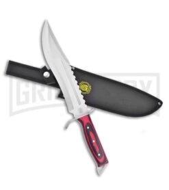 Frost Cutlery Komodo Pakkawood Fixed Blade Knife - Satin Plain