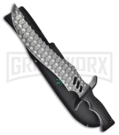 Frost Cutlery Tac Assault Reaper Black Fixed Blade Knife - Satin Plain