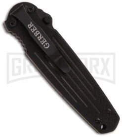 Gerber Mini Covert Folder Black Folding Knife - Bead Blast Serr -Knivesand Tools Shop gerber 22 01967 mini covert fast serr back large