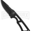Gerber Ghostrike Black Fixed Blade Knife - Black Plain -Knivesand Tools Shop gerber 30 001006n ghostrider fixed large