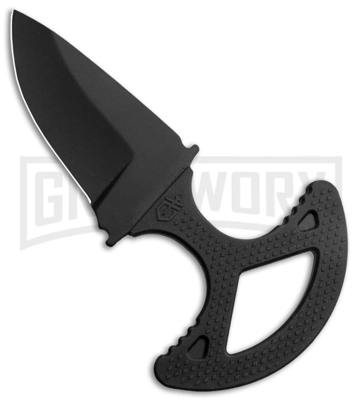 Gerber Ghostrike Black Punch Fixed Blade Knife - Black Plain Gerber Ghostrike Black Punch Fixed Blade Knife - Black Plain -Knivesand Tools Shop gerber 30 001007n 39 series pocket fixed bhq 23921 jr large