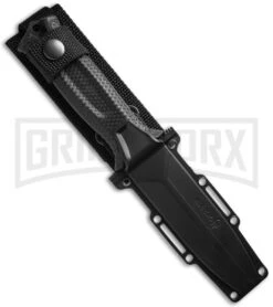 Gerber StrongArm Black Polymer Fixed Blade Knife - Black Serr -Knivesand Tools Shop gerber 30 001038n sheath cm large